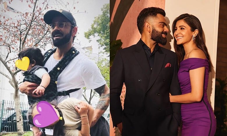 Virat Kohli's rare photo with Akaay and Vamika trends online