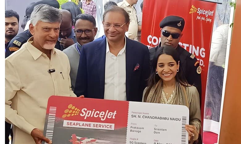 Naidu with spicejet