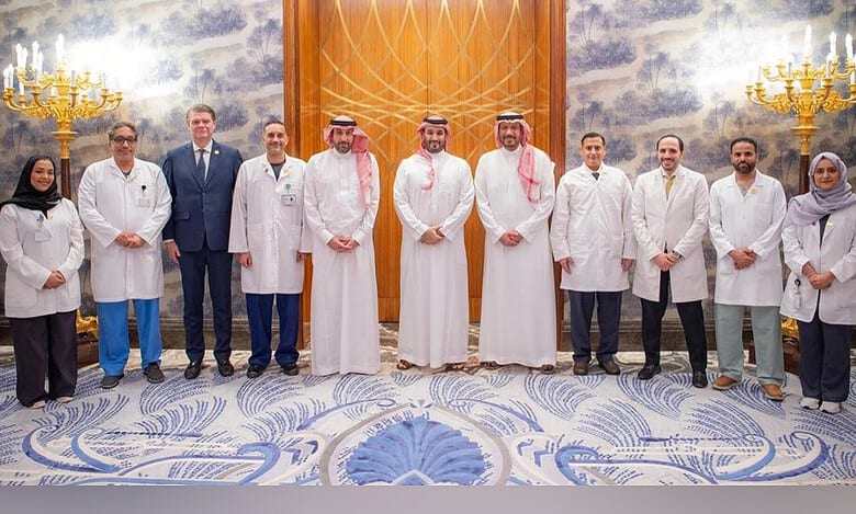 Saudi Crown Prince receives world's first robotic heart transplant team