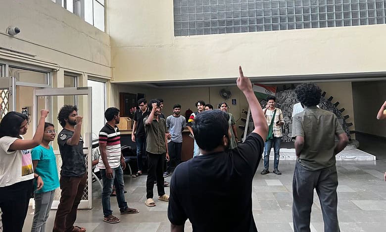 Hyderabad: UoH students protest against hostel raids, moral policing