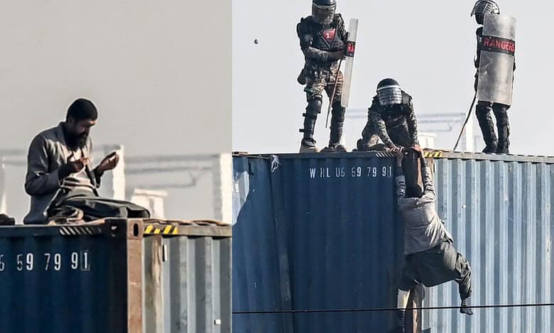 Video: Pakistan army accused of pushing praying man off cargo container