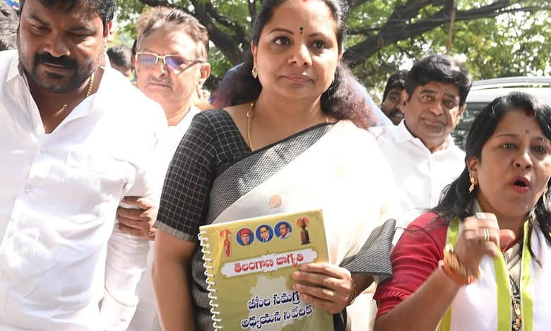 BRS Kavitha submits 35-page report on BC welfare in Telangana