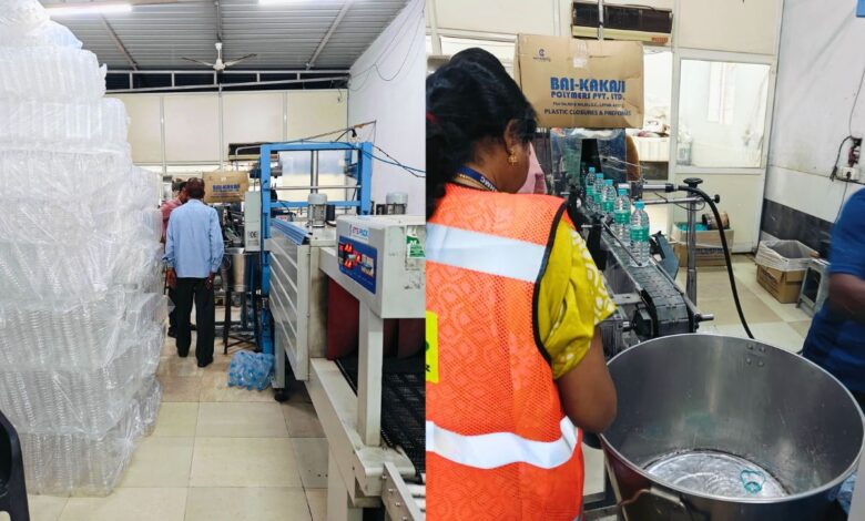 Water company busted in Kacheguda for bottling fake and below par quality Bisleri and Kinley