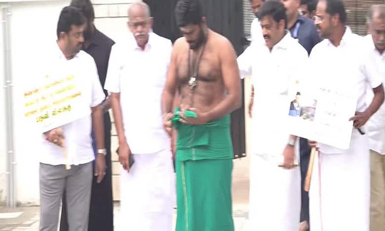 TN BJP chief lashes himself in protest over Anna University sexual assault case