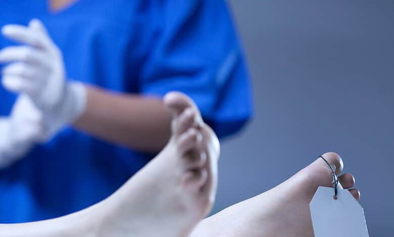 Representational Image of body sent for postmortem