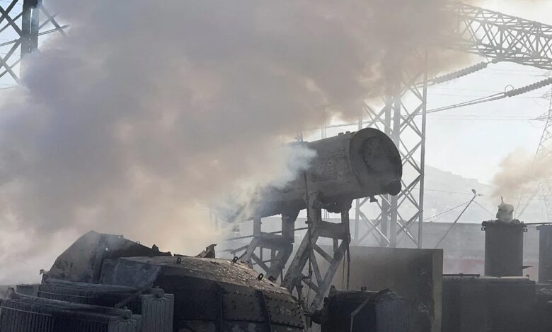 Smoke rises from a power station following Israeli airstrikes in Sanaa, Yemen on Thursday, December 19.