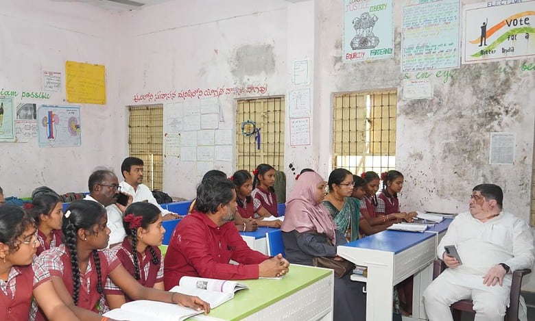 Telangana minister visits KGBV school, urges teachers on strike to resume duty