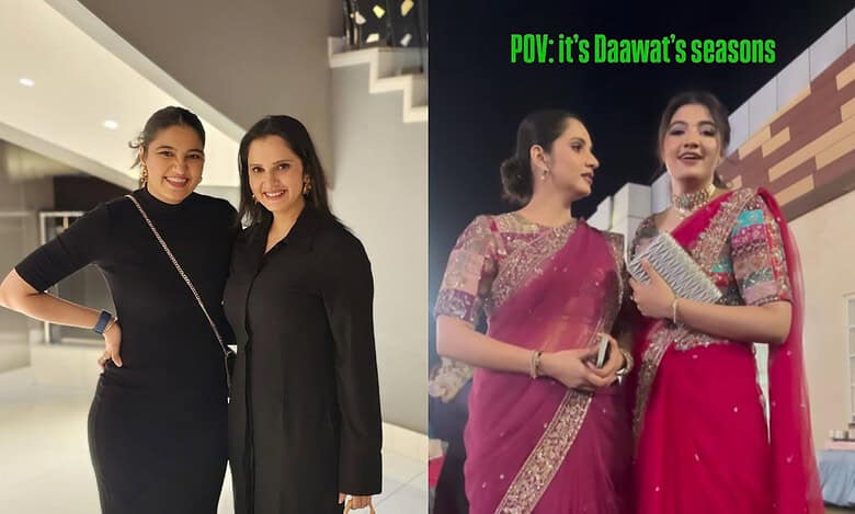 POV: It's daawat season in Hyderabad so twin like Sania and Anam