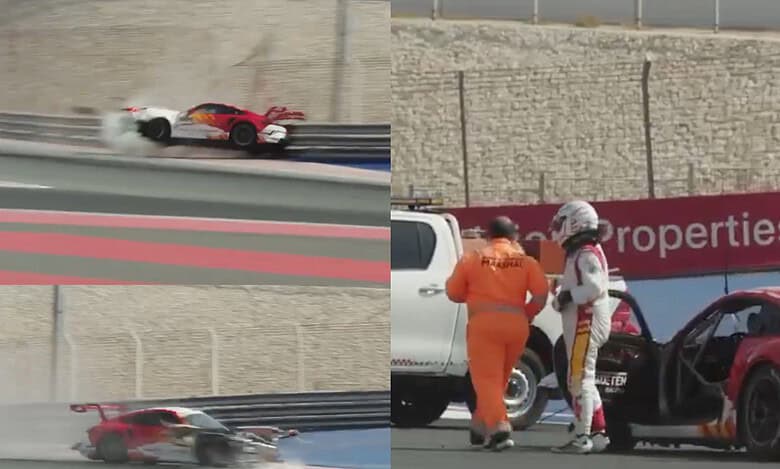 Viral video: Ajith Kumar's car crash during Dubai race practice