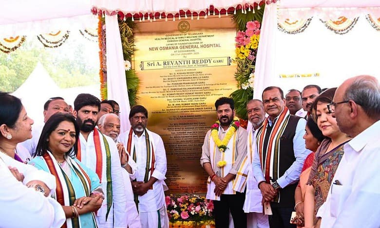 CM Revanth lays foundation stone for new Osmania General Hospital in Hyderabad