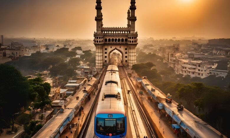 AI-generated image for Metro in Hyderabad.