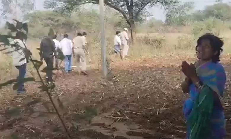 Woman pleads with officials surveying land for Fourth City in Hyderabad
