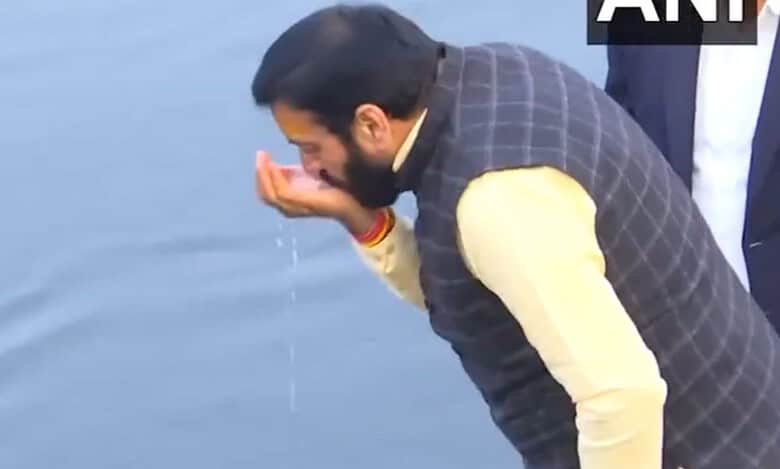 Yamuna toxic water row: Haryana CM takes sip from river, says no poison found