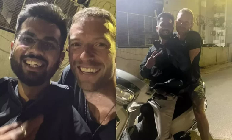 Coldplay’s Chris Martin takes scooter ride in Ahmedabad