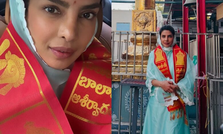 Hyderabad: Priyanka Chopra seeks blessings at Chilkur Balaji temple