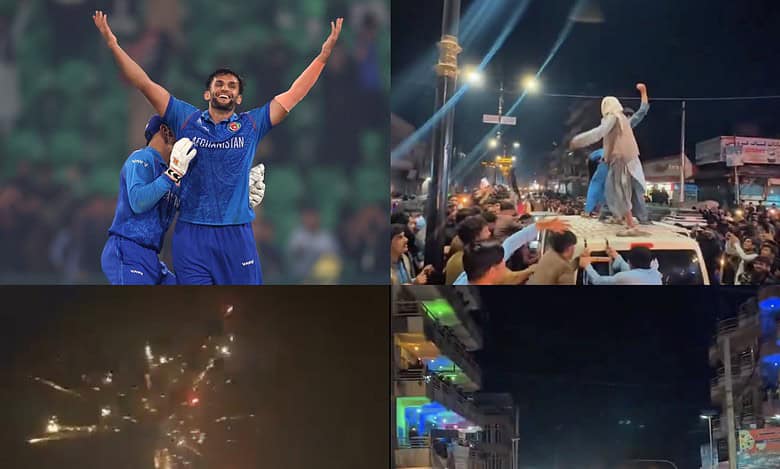 Afghanistan cricket fans flood streets in joy – watch viral clips!