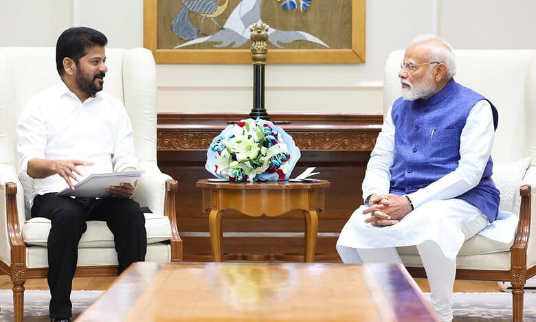 CM Revanth meets PM Modi; discuss SLBC tunnel collapse, pending projects