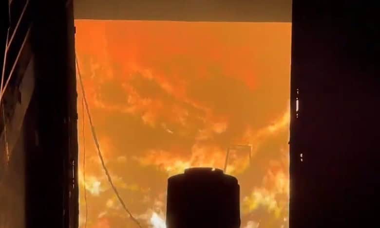 Fire erupts at residential building near Hyderabad's Kishan Bagh