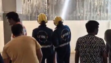 Fire erupts at warehouse in Hyderabad's Narsingi