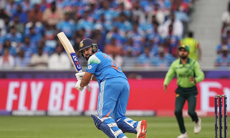 Ind vs Pak Champions Trophy: India chasing Pakistan's 241, Rohit out