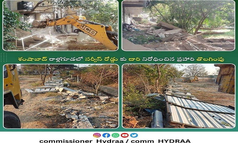 HYDRAA clears encroachment in Hyderabad's Kukatpally