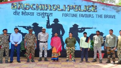 Two Maoists surrender before Gadchiroli police in Maharashtra.