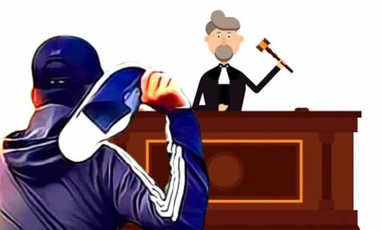 POCSO convict hurls skipper at judge at Rangareddy District Court on Thursday morning.