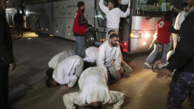 Freed Palestinian prisoners