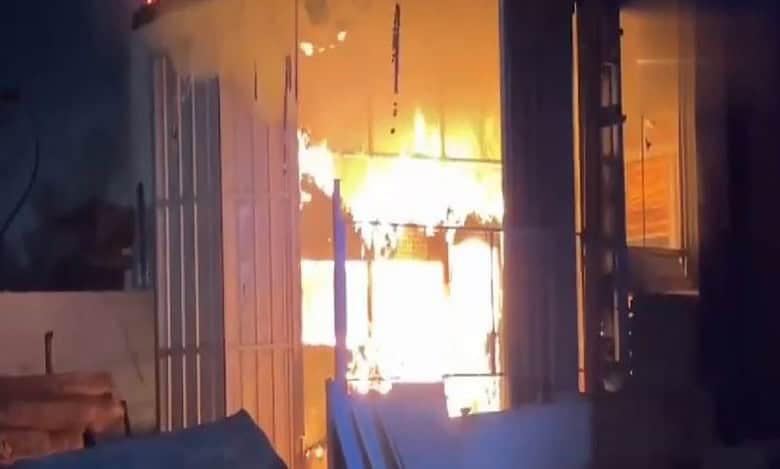 Fire breaks out at timber depot in Hyderabad's Karmanghat