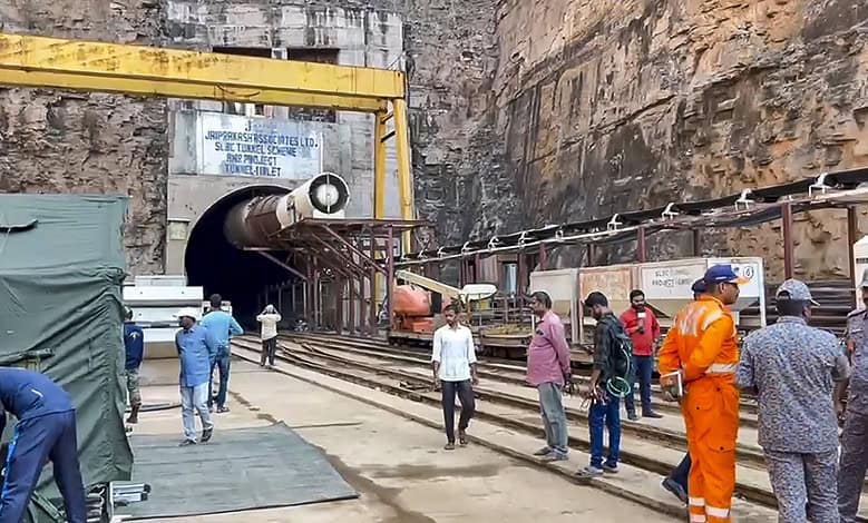 SLBC tunnel collapse Search ops pick up pace to locate missing persons