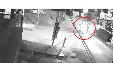 CCTV footage of the incident shows two unidentified persons