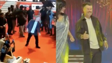 David Warner dances to Pushpa's Srivalli song at Robinhood event