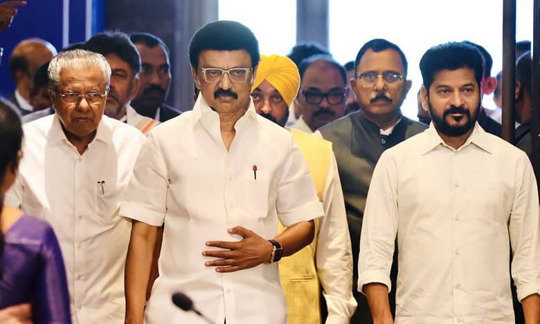 Revanth, KTR attend oppn meeting on delimitation in Chennai