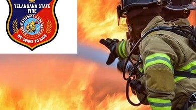 Fire breaks out at ITI building in Vijayanagar Colony on Saturday night.