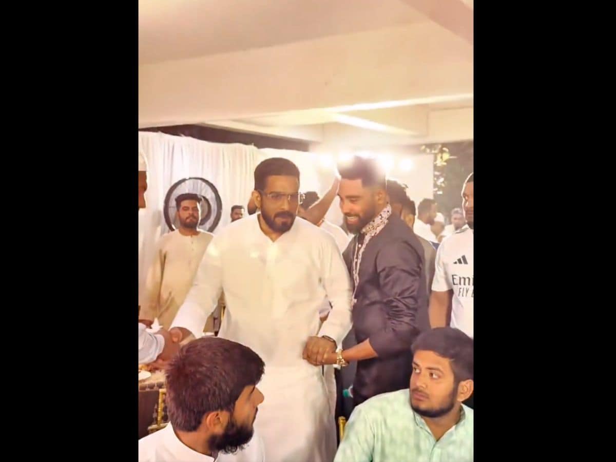 AIMIM MLA Majid Hussain attends Mohammed Siraj’s iftar party