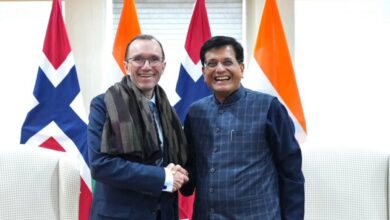 Union Commerce Minister Piyush Goyal with Norway's Minister of Foreign Affairs, Espen Barth Eide (X)