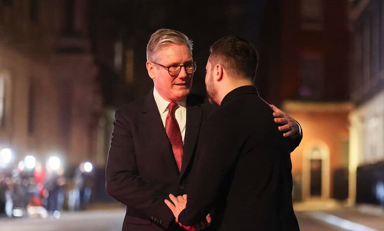 Video: Zelenskyy embraced by British PM day after White House blowout
