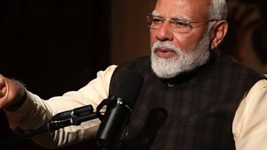 PM modi in podcast (IANS)
