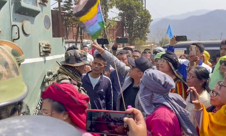 Manipur: Roads blocked, tyres burnt, bandh affects life in Imphal
