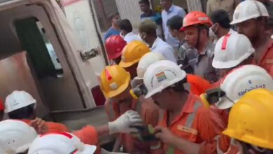 SLBC tunnel collapse Rescue team retrieves body from debris