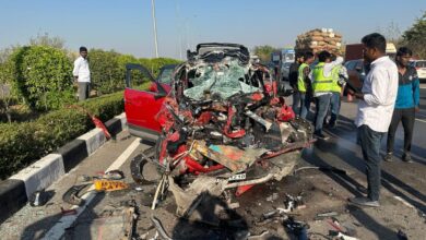 Speeding car hits water tanker near ORR, 2 dead on spot