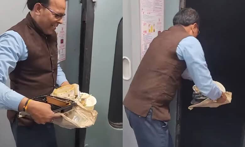 Watch: Senior Indian Railways officer throws garbage outside moving train; dismissed