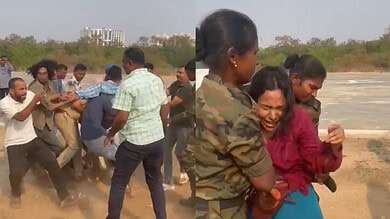 University of Hyderabad (UoH) students being detained by the police on March 30.