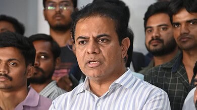 6 Telangana men jailed in Malaysia return home via KTR's intervention. BRS leader KTR in photo