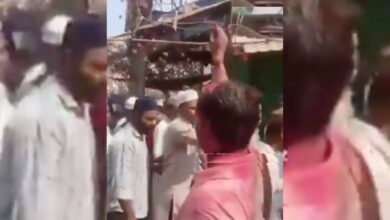 Namazis showered with flowers amid Holi celebrations
