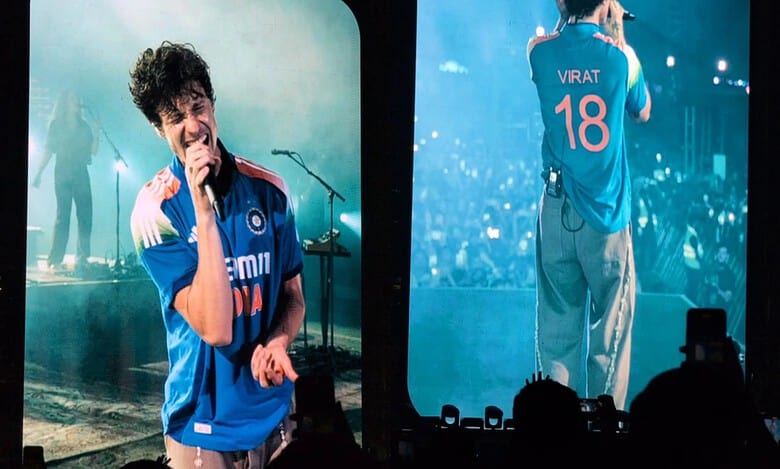 Shawn Mendes supports team India with Kohli’s jersey at Lollapalooza