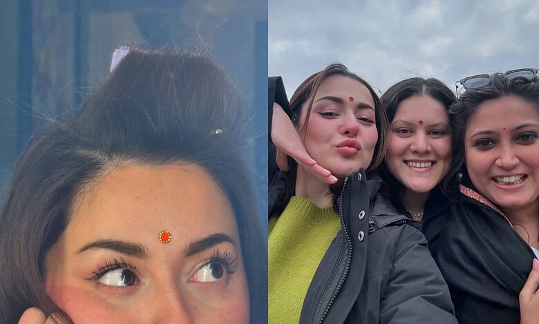 Hania Aamir faces backlash for sporting bindi in her Holi post