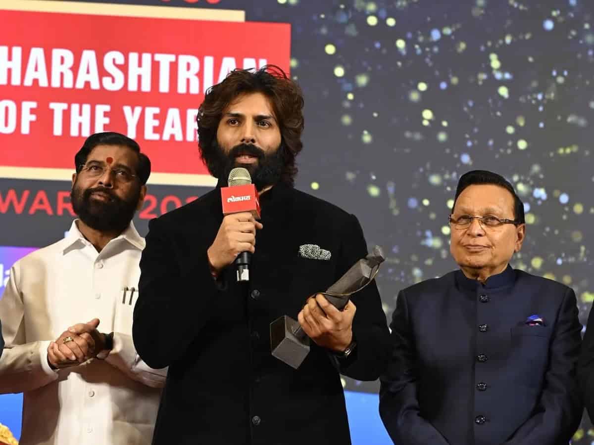 Kartik Aaryan feted with Maharashtrian of the Year, calls it his ‘proud moment’
