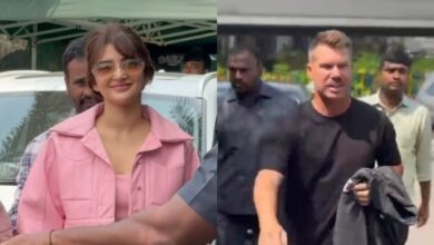 David Warner, Sreeleela spotted at a cafe in Banjara Hills