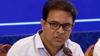 The image displays a picture of BRS working president KTR